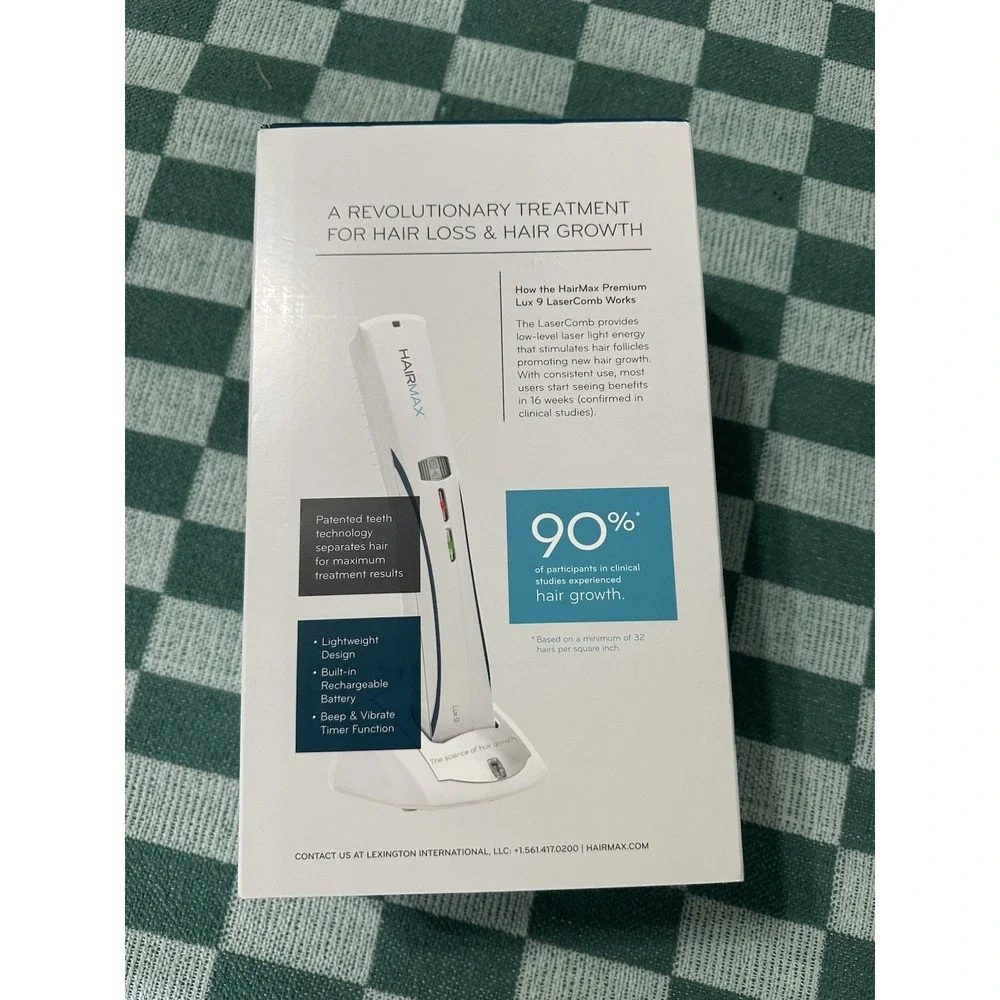 HairMax - Premium Lux 9 LaserComb - Hair Growth Laser Light System  New